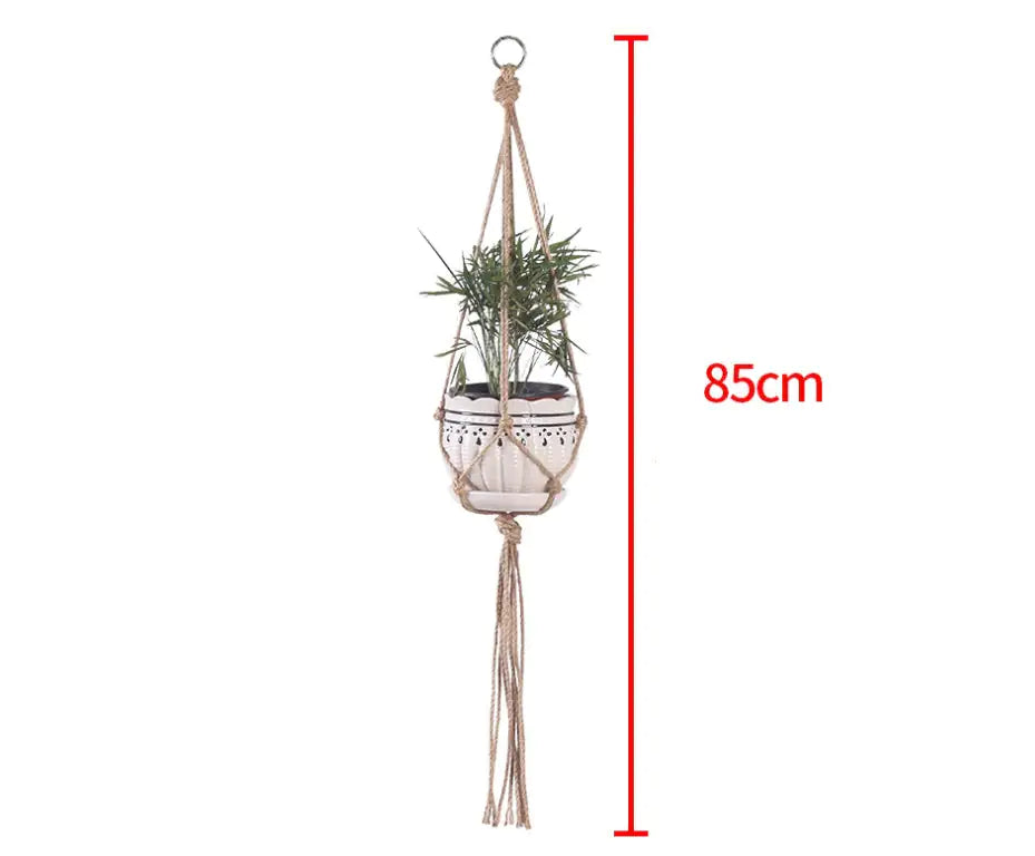 Colgador de plantas de algodón tejido a mano