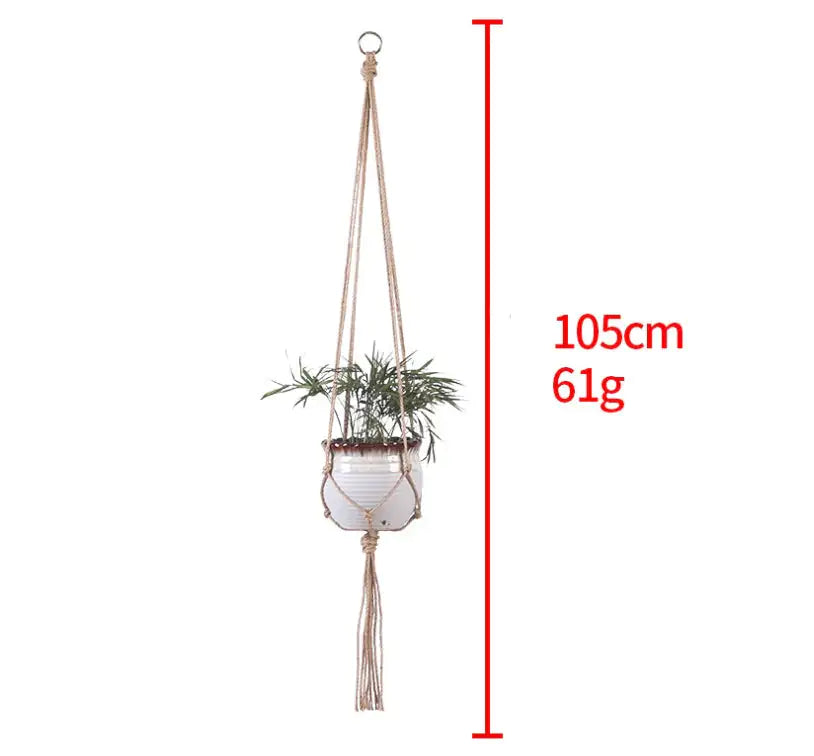 Colgador de plantas de algodón tejido a mano
