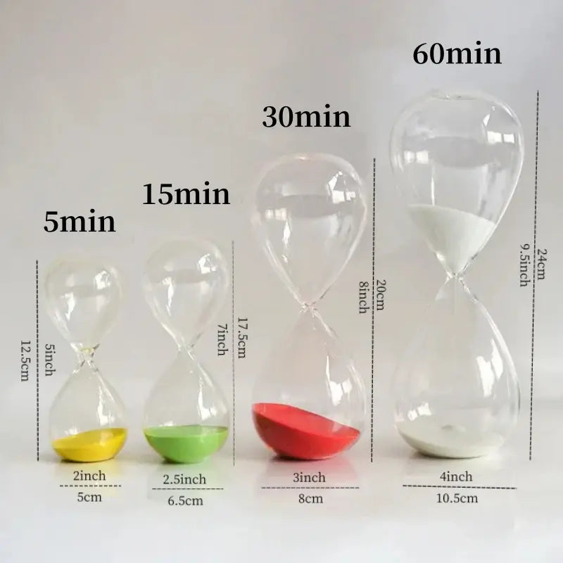 Modern Colored Sand Hourglass Timer (Various Times)