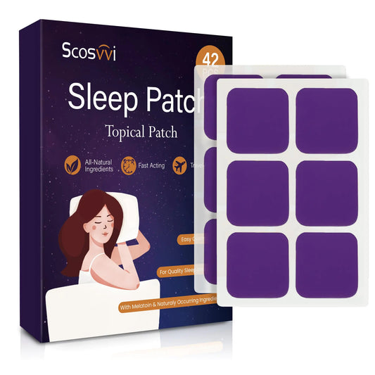 Scosvvi Sleep Patches Sleep Patches for Adults Extra Strength Calm Sleep Patch Sleepy Patch Last All Night for Men and Woman Sleep Support Patches
